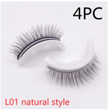 Reusable 3D Mink Lashes Natural False Eyelashes Self Adhesive Fake Glue Free Makeup Eyelash Extension Silk Reusable 3D Mink Lashes Natural False Eyelashes Self Adhesive Fake Glue Free Makeup Eyelash Extension Silk